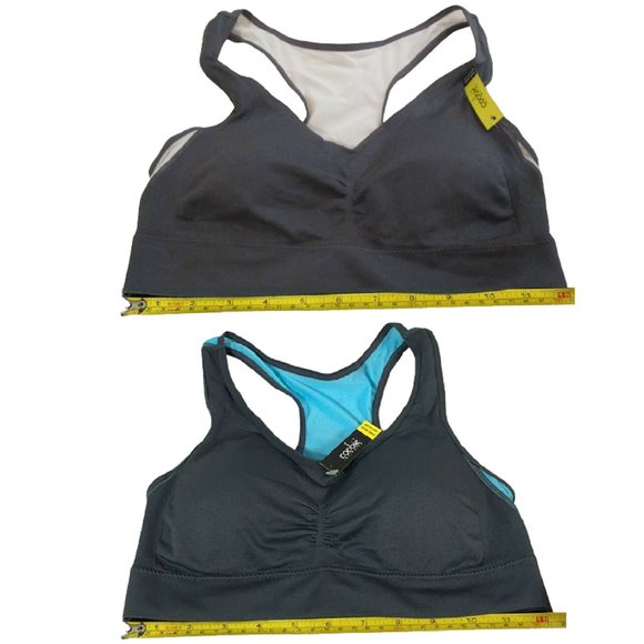 Bundle Set of 2 Breathable Mesh Racerback Sports Bras OS - Picture 6 of 8
